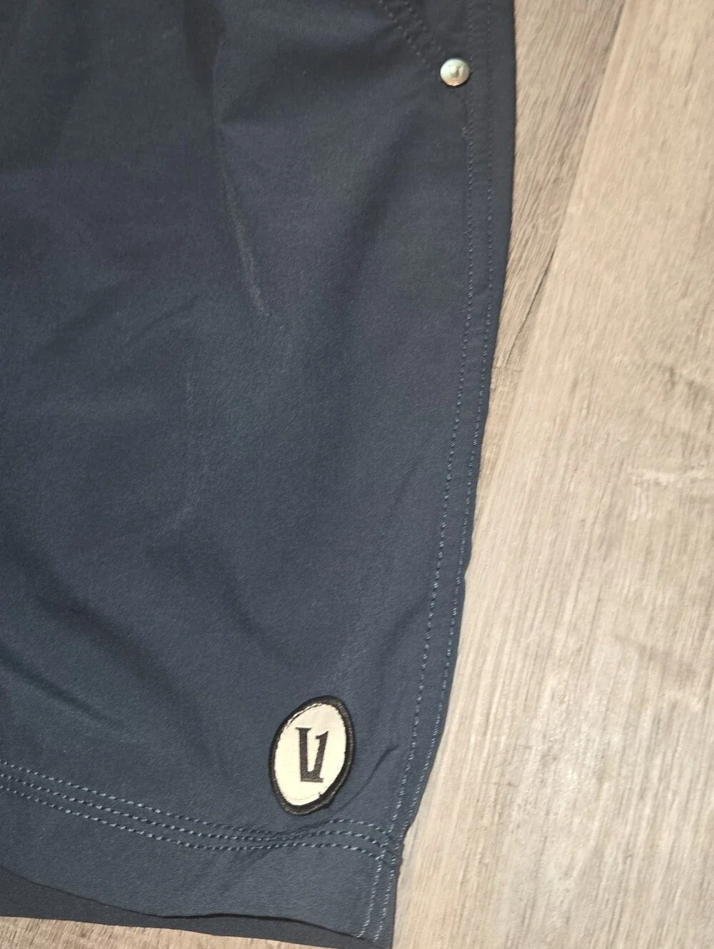 Vuori Men's Navy Athletic Shorts with Black Waistband